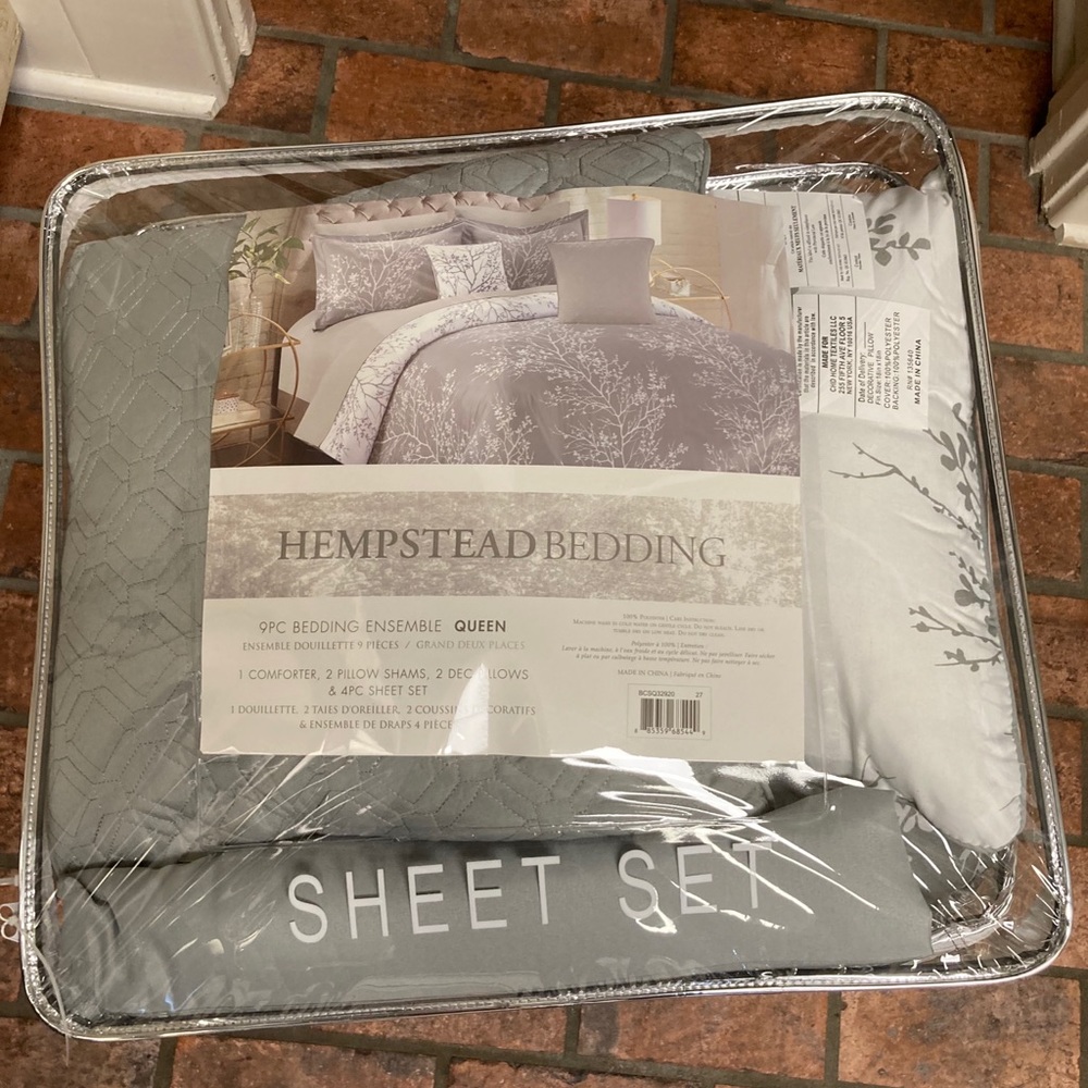 Hempstead 9 piece bedding-Queen